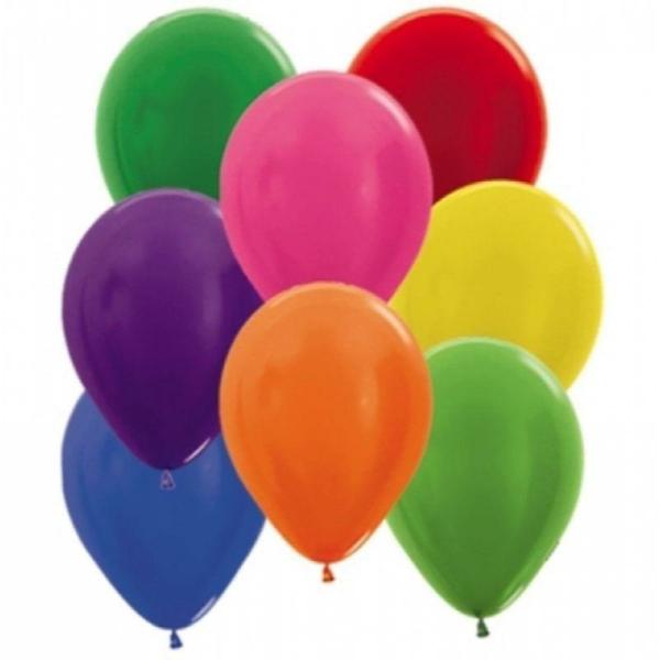 12cm Latex Balloons (Small) | 50 Pack Assorted Metallic Latex Balloons – 12Cm