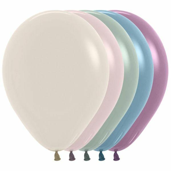 12cm Latex Balloons (Small) | 50 Pack Assorted Pastel Dusk Latex Balloons – 12Cm