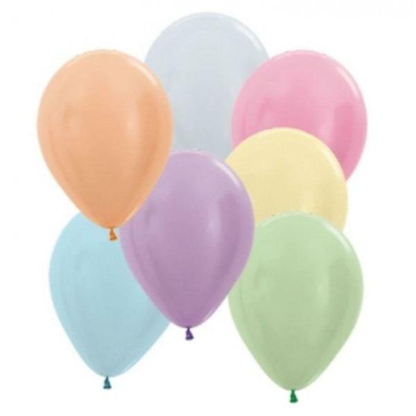 12cm Latex Balloons (Small) | 50 Pack Assorted Satin Pearl Latex Balloons – 12Cm