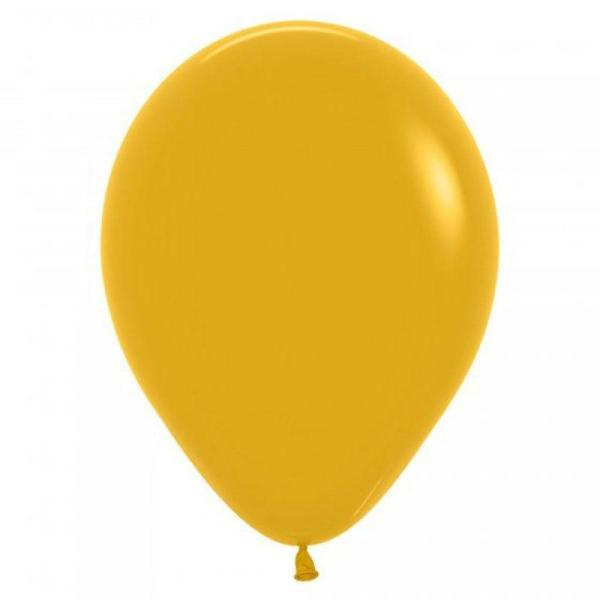 12cm Latex Balloons (Small) | 50 Pack Fashion Mustard Balloons – 12Cm