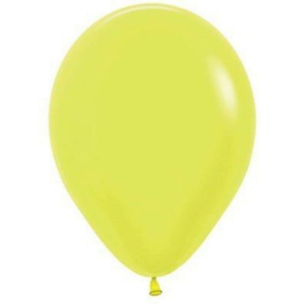 12cm Latex Balloons (Small) | 50 Pack Neon Yellow Balloons – 12Cm