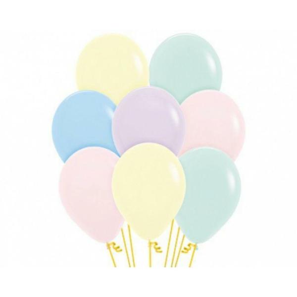 12cm Latex Balloons (Small) | 50 Pack Pastel Matte Assorted Latex Balloons – 12Cm