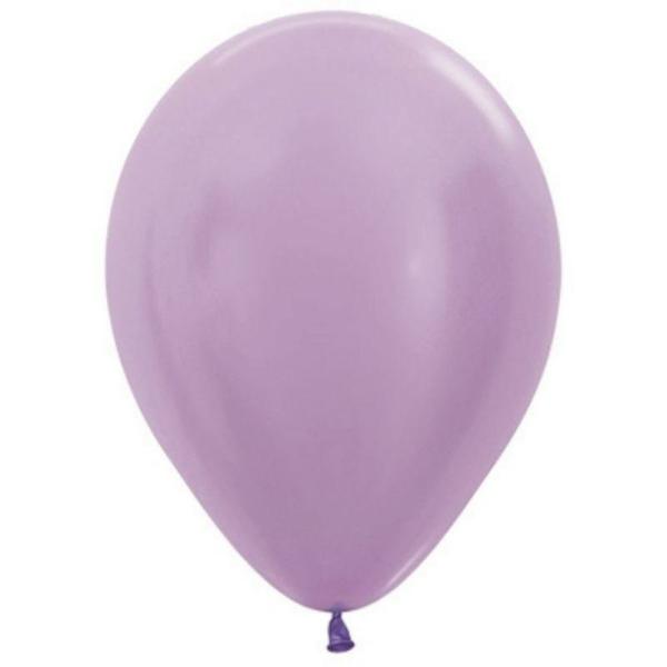 12cm Latex Balloons (Small) | 50 Pack Satin Pearl Lilac Latex Balloons – 12Cm