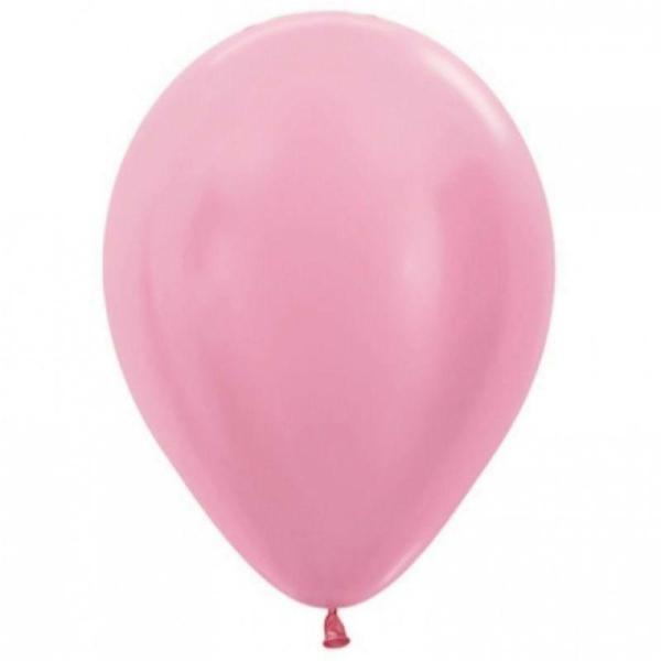 12cm Latex Balloons (Small) | 50 Pack Satin Pearl Pink Latex Balloons – 12Cm