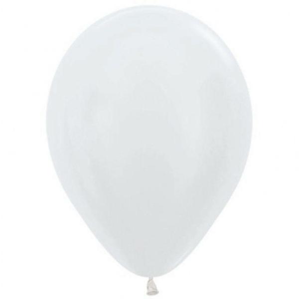 12cm Latex Balloons (Small) | 50 Pack Satin Pearl White Latex Balloons – 12Cm