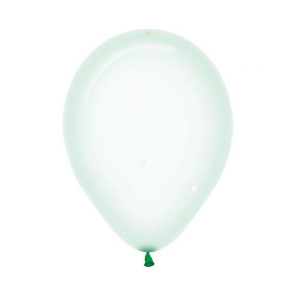 30cm Latex Balloons (Standard) | 12 Pack Green Crystal Pastel Latex Balloons – 30Cm