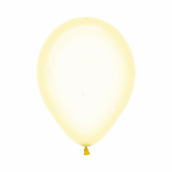 30cm Latex Balloons (Standard) | 25 Pack Crystal Pastel Yellow Latex Balloons – 30Cm