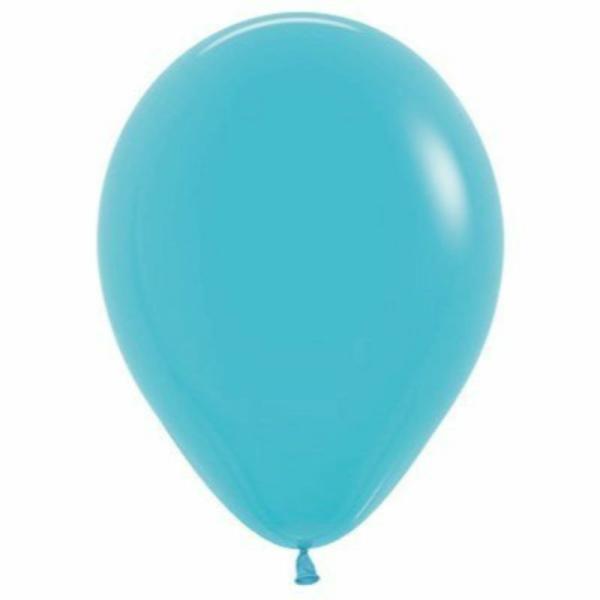 30cm Latex Balloons (Standard) | 25 Pack Fashion Caribbean Blue Latex Balloons – 30Cm