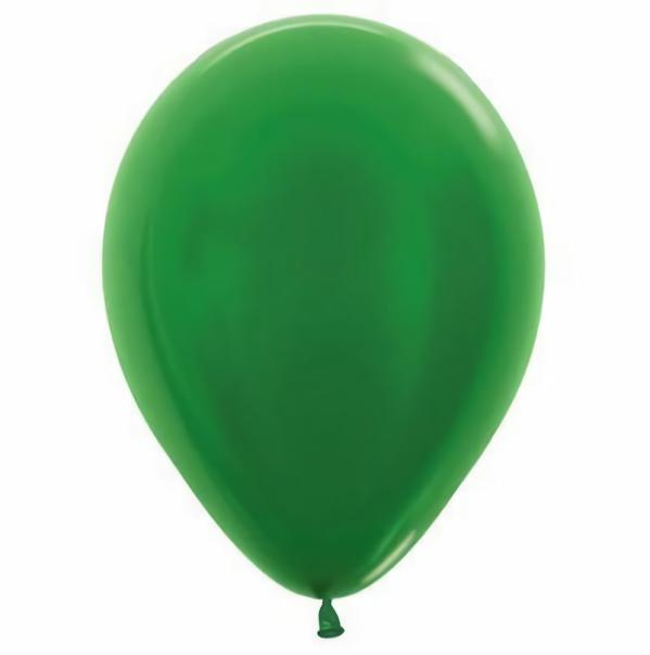 30cm Latex Balloons (Standard) | 25 Pack Metallic Pearl Emerald Green Latex Balloons – 30Cm