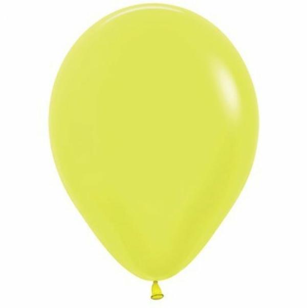 30cm Latex Balloons (Standard) | 25 Pack Neon Yellow Latex Balloons