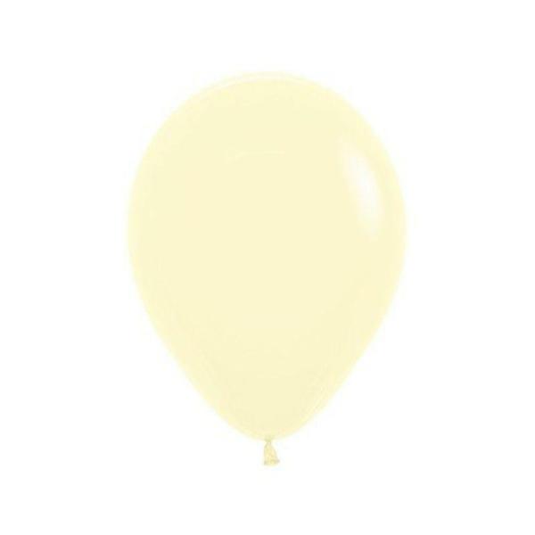 30cm Latex Balloons (Standard) | 25 Pack Pastel Matte Yellow Latex Balloons – 30Cm