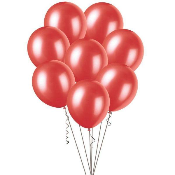 30cm Latex Balloons (Standard) | 25 Pack Pearl Red Biodegradable Latex Balloons – 30Cm