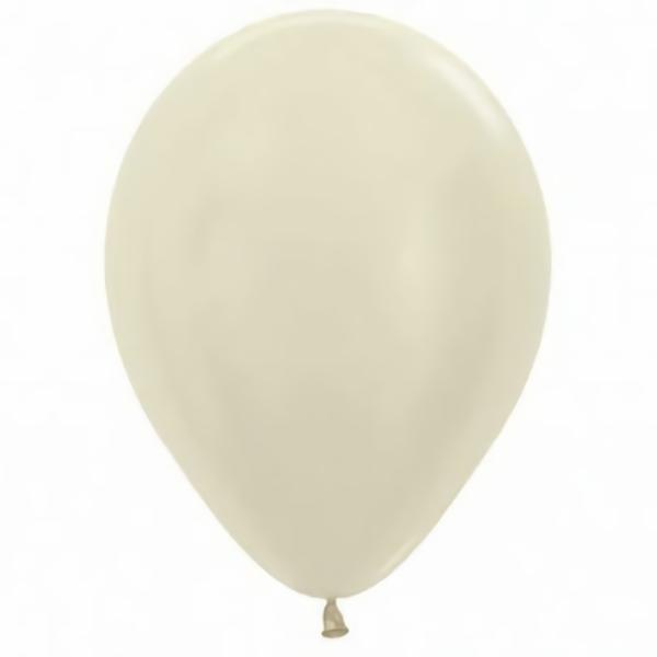 30cm Latex Balloons (Standard) | 25 Pack Pearl Satin Ivory Latex Balloons – 30Cm