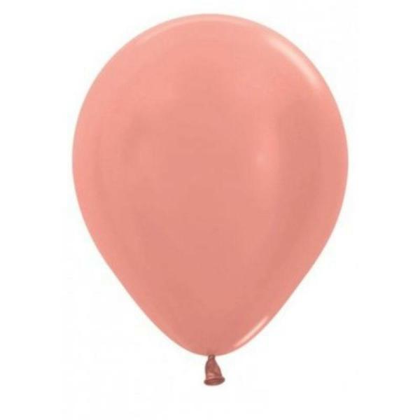 30cm Latex Balloons (Standard) | 25 Pack Rose Gold Biodegradable Latex Balloons – 30Cm