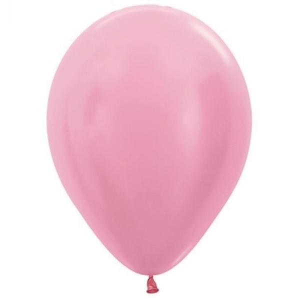 30cm Latex Balloons (Standard) | 25 Pack Satin Pearl Pink Latex Balloons