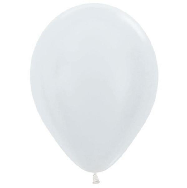 30cm Latex Balloons (Standard) | 25 Pack Satin White Latex Balloons