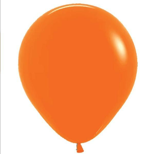 40cm – 50cm Latex Balloons (Medium) | 6 Pack Matte Orange Round Balloons – 45Cm