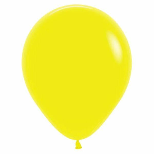 40cm – 50cm Latex Balloons (Medium) | 6 Pack Matte Yellow Round Balloons – 45Cm