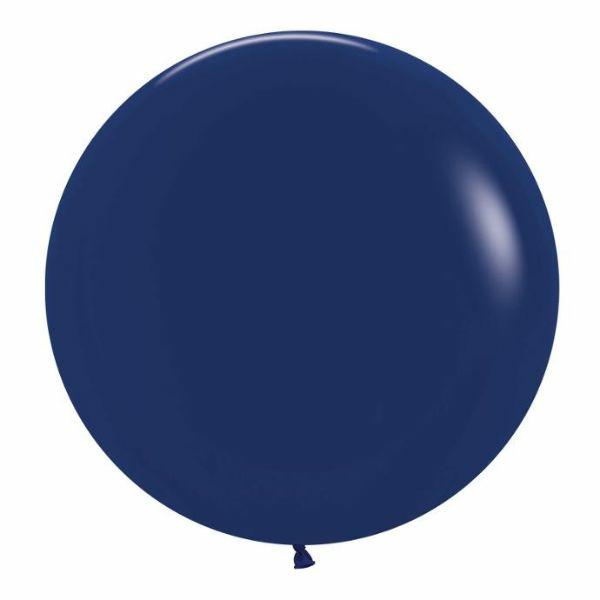 60cm – 90cm Latex Balloons (Large) | 2 Pack Matte Navy Blue Round Balloons – 60Cm