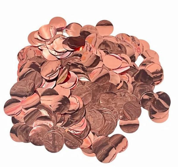 Balloon Confetti & Stuffings | Rose Gold 1Cm Foil Confetti – 20G