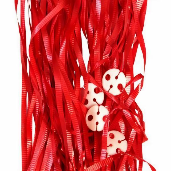 Balloon Ribbons | 25 Pack Apple Red Clipped Balloon Ribbon