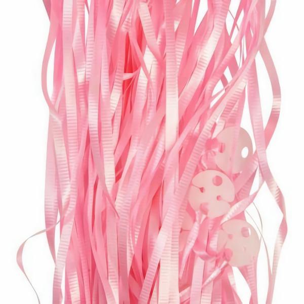 Balloon Ribbons | 25 Pack Classic Pink Clipped Balloon Ribbon