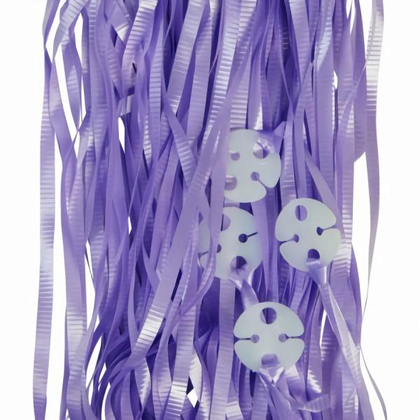 Balloon Ribbons | 25 Pack Lilac Clipped Balloon Ribbon