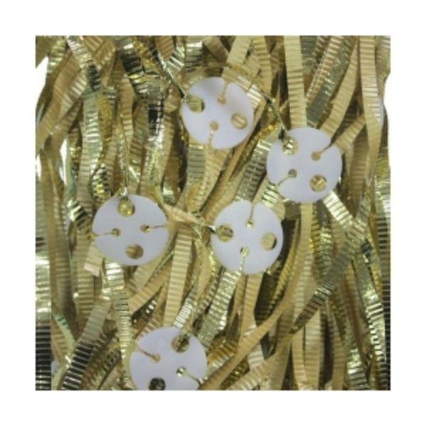 Balloon Ribbons | 25 Pack Metallic Gold Clipped Balloon Ribbons