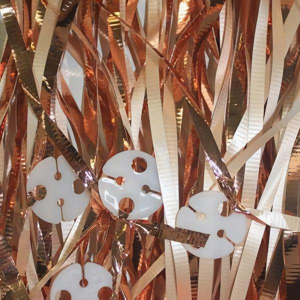 Balloon Ribbons | 25 Pack Rose Gold Clipped Balloon Ribbon