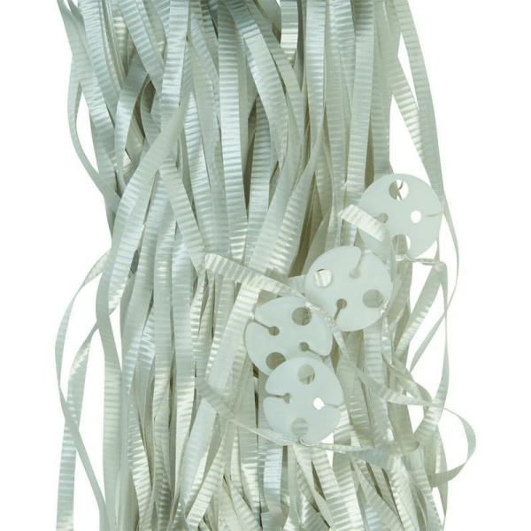 Balloon Ribbons | 25 Pack Silver Clipped Balloon Ribbon