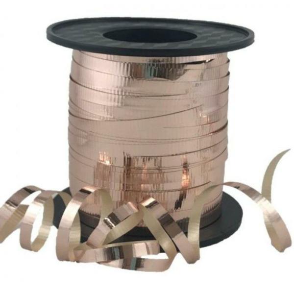 Balloon Ribbons | Metallic Rose Gold Curling Ribbon – 5Mm X 225M