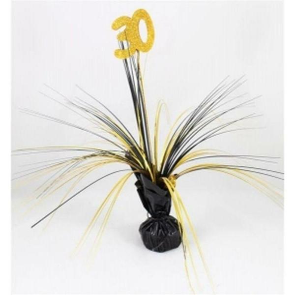 Balloon Weights | 30 Black Balloon Weight With Black & Gold Grass