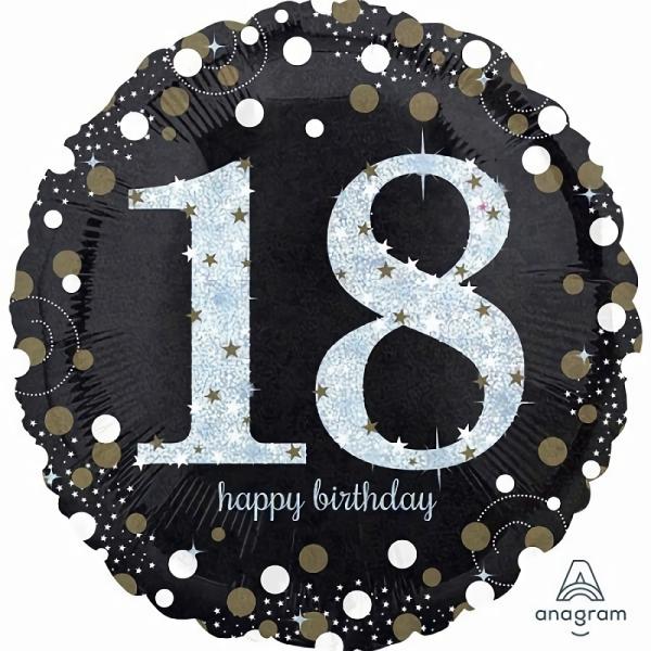 Birthday & Milestone Foil Balloons | 18Th Birthday White Holographic Foil Balloon – 45Cm