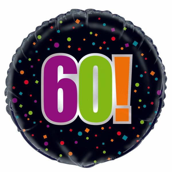 Birthday & Milestone Foil Balloons | 60Th Birthday Cheer Round Foil Balloon – 45Cm