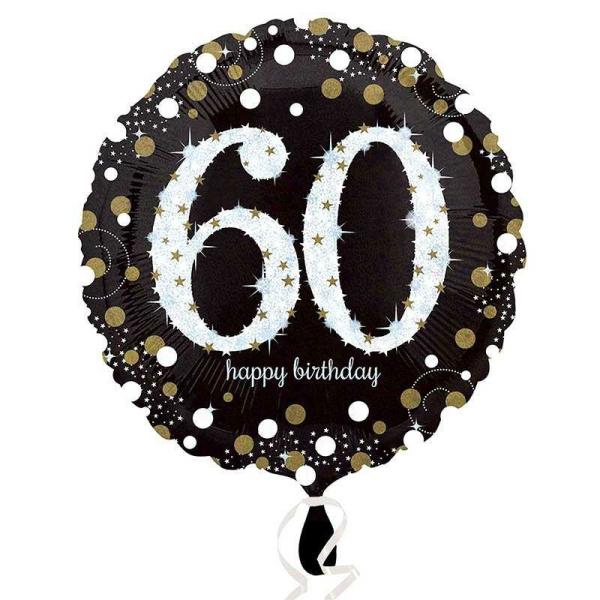 Birthday & Milestone Foil Balloons | 60Th Birthday White Holographic Foil Balloon – 45Cm