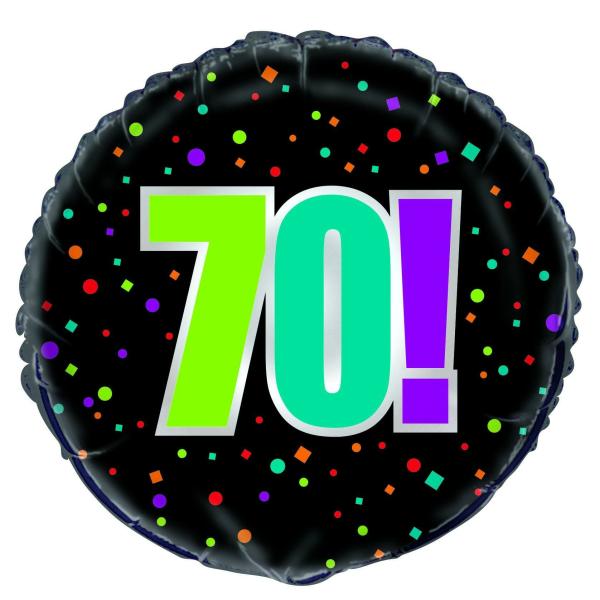 Birthday & Milestone Foil Balloons | 70Th Birthday Cheer Round Foil Balloon – 45Cm