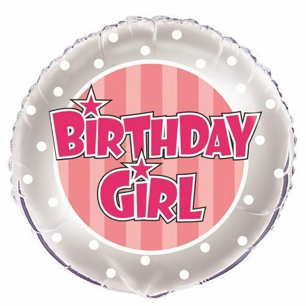 Birthday & Milestone Foil Balloons | B/D Stripe 18Inch Foil Pkg