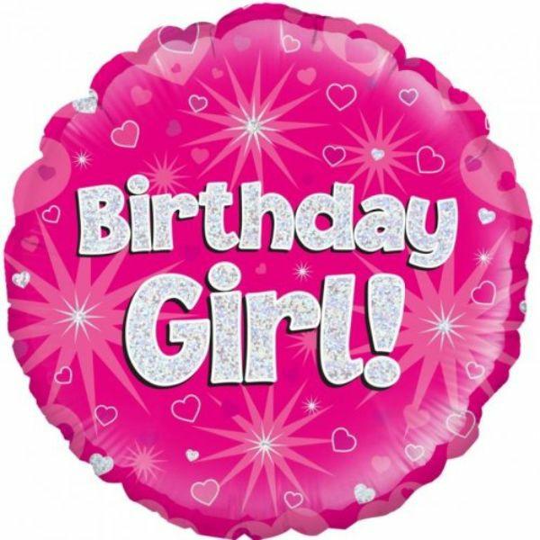 Birthday & Milestone Foil Balloons | Birthday Pink Round Foil Balloon – 46Cm