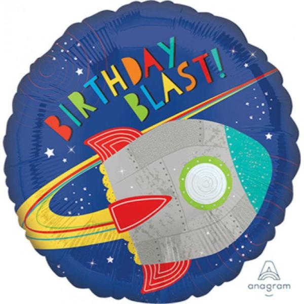 Birthday & Milestone Foil Balloons | Blast Off Birthday Foil Balloon – 45Cm