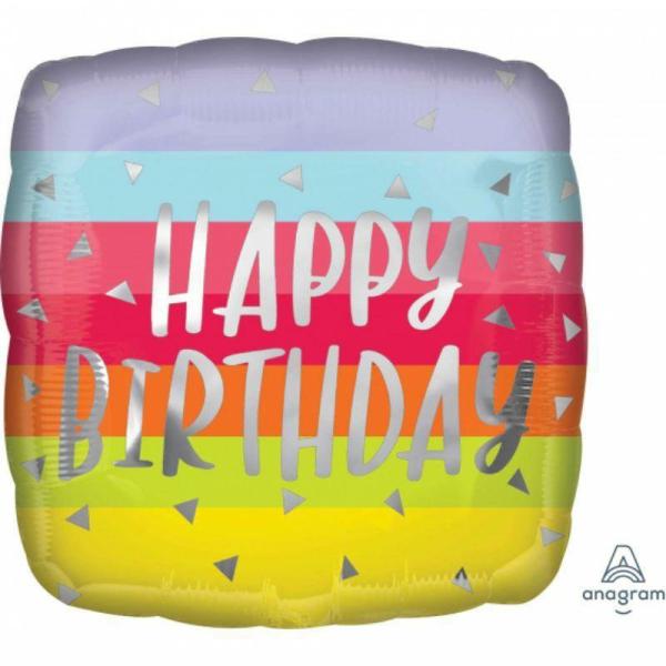 Birthday & Milestone Foil Balloons | Bright And Bold Happy Birthday Foil Balloon – 45Cm