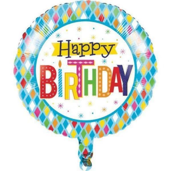 Birthday & Milestone Foil Balloons | Bright Birthday Metallic Foil Balloon – 45Cm