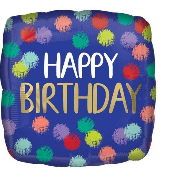 Birthday & Milestone Foil Balloons | Brushed Happy Birthday Foil Balloon – 45Cm