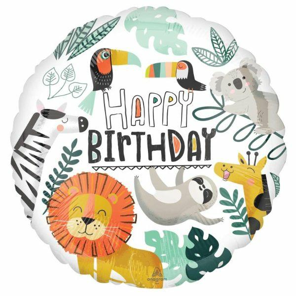 Birthday & Milestone Foil Balloons | Get Wild Happy Birthday Foil Balloon – 45Cm