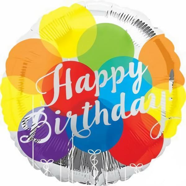 Birthday & Milestone Foil Balloons | Happy Birthday Colourful Foil Balloons – 45Cm