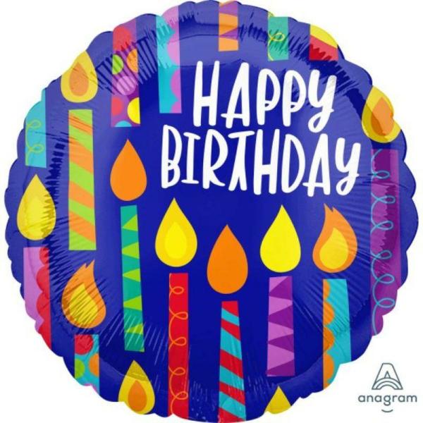 Birthday & Milestone Foil Balloons | Happy Birthday Happy Candles Foil Balloon – 45Cm