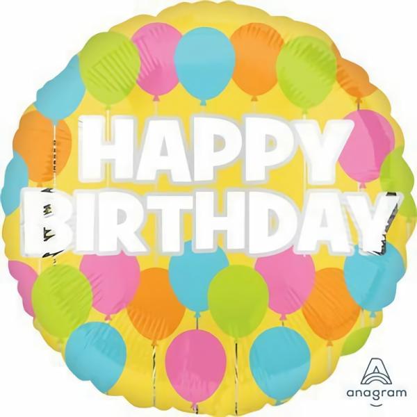 Birthday & Milestone Foil Balloons | Happy Birthday Pastel Foil Balloon – 45Cm