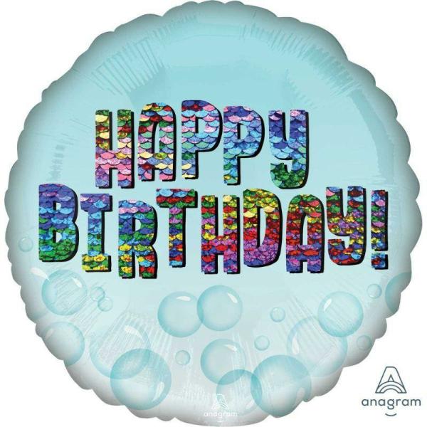 Birthday & Milestone Foil Balloons | Happy Birthday Sequins Foil Balloon – 45Cm