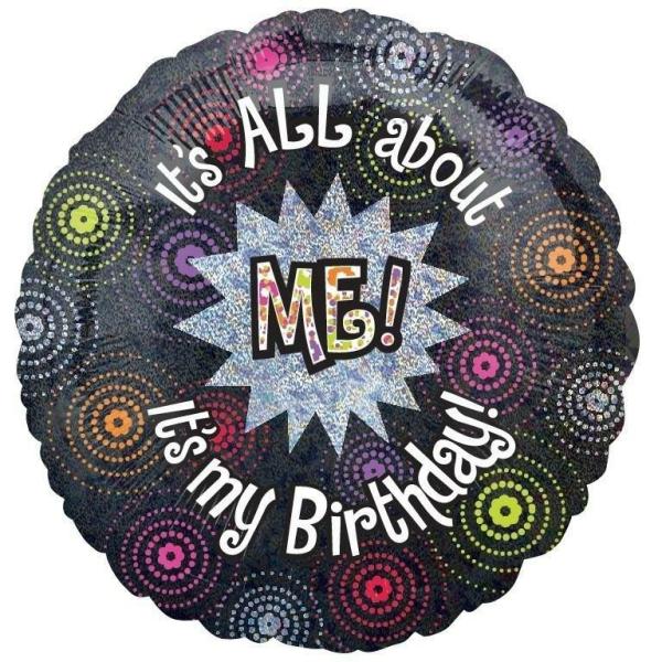 Birthday & Milestone Foil Balloons | Its All About Me – Its My Birthday Foil Balloon – 45Cm