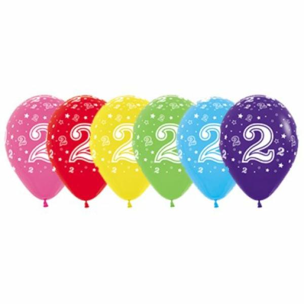 Birthday & Milestone Latex Balloons | Fashion Assorted Printed 2 Latex Balloon – 30Cm