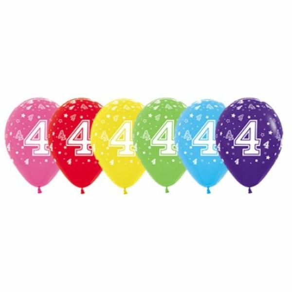 Birthday & Milestone Latex Balloons | Fashion Assorted Printed 4 Latex Balloon – 30Cm